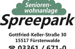Wohnung mieten in Gottfried-Keller-Straße 30, 15517 Fürstenwalde, Betreutes Wohnen in der Seniorenwohnanlage Spreepark Fürstenwalde, 1 + 2 Zimmer Whg mit Balkon