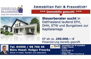 Doppelhaushälfte kaufen in 26871 Papenburg, Papenburg - STEUERBERATER SUCHT IN OSTFRIESLAND LAUFEND HÄUSER BIS 250.000,-- ZUR KAPITALANLAGE