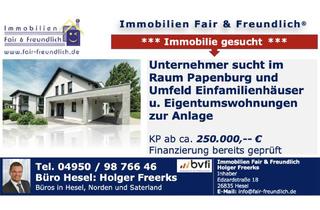 Doppelhaushälfte kaufen in 26810 Westoverledingen, Westoverledingen - *** UNTERNEHMER SUCHT DHH ODER HAUS BIS 250.000,-- IN PAPENBURG UND UMFELD