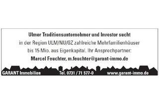 Mehrfamilienhaus kaufen in 89077 Ulm, Ulmer Traditionsunternehmer und Investor sucht