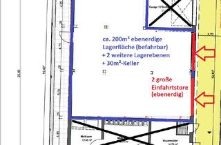 Gewerbeimmobilie mieten in 89134 Blaustein, 200m²-Lager ebenerdig/befahrbar + 30m²-Keller + 2 Zusatzebenen