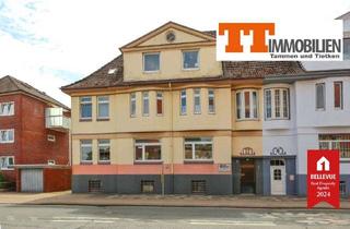 Wohnung kaufen in 26386 Siebethsburg, TT bietet an: 5-Zimmer-Wohnung mit großem, ausbaubarem Dachboden am Villenviertel!