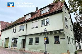 Haus kaufen in 74348 Lauffen am Neckar, VBU Immobilien - 2 Familienhaus mit Laden, Werkstatt und Scheune in Lauffen