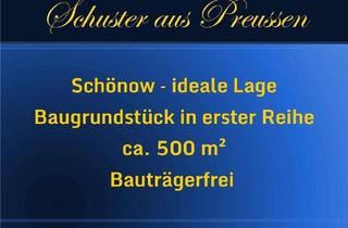 Grundstück zu kaufen in 16321 Bernau bei Berlin, Schuster aus Preussen - Schönow / Bernau bauträgerfrei - ca. 500 m² großes, vorderes Baugrundstüc...