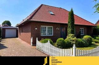Haus kaufen in 26897 Bockhorst, Keine Käuferprovision! Großzügiger Winkelwalmdach-Bungalow auf uneinsehbaren Grundstück!
