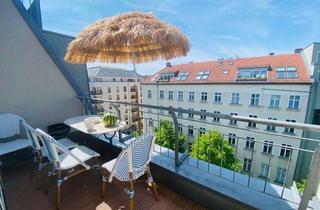 Immobilie mieten in Ruppiner Straße, 10115 Mitte, 2 Zi. 64m2 Dachgeschoss-Wohnung inkl. Tiefgarage in Berlin-Mitte, mit Aufzug, Süd-Balkon, Wifi,