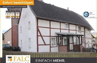Haus kaufen in 37619 Kirchbrak, Fachwerkhaus mit neuem Dach, gedämmter Fassade, hohen Decken und Renovierungsbedarf innen