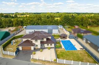 Haus kaufen in 26810 Westoverledingen, !!Effizienz durch Photovoltaik!! Exkl. EFH mit Gewerbehalle, Pool und D-Garage