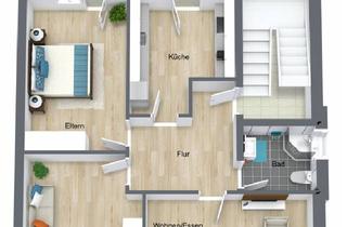 Wohnung kaufen in 76229 Grötzingen, Erstbezug nach Sanierung! 3 Zimmer mit Terrasse in Grötzingen