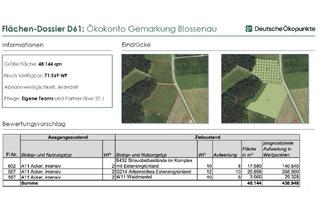 Gewerbeimmobilie kaufen in 86704 Tagmersheim, Ökopunkte aus Gemarkung Blossenau Naturraum D61