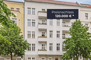 Wohnung kaufen in Corinthstraße 53, 10245 Friedrichshain, Preisnachlass sichern: Vermietetes 5-Zimmer-Apt. mit Balkon, Wannenbad & Gäste-WC im Stralauer Kiez
