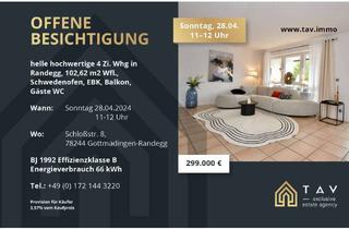 Wohnung kaufen in 78244 Gottmadingen, Traumwohnung in Gottmadingen-Randegg: Großzügige 4-Zimmer Wohnung mit exklusiven Extras!
