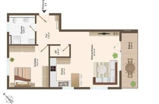 Wohnung kaufen in 78250 Tengen, Attraktive 2-Zimmerwohnung mit perfektem Schnitt! 1.Obergeschoss, Haus.2