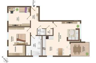Wohnung kaufen in 78250 Tengen, Attraktive 3 -Zimmer EG Wohnung mit Terrasse, mit Süd-Ost Ausrichtung