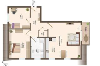 Wohnung kaufen in 78250 Tengen, Lichtdurchflutete & Sonnenverwöhnte 3-Zimmer Dachgeschosswohnung