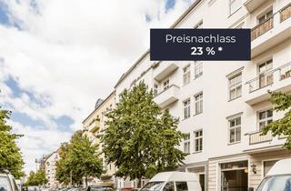 Wohnung kaufen in Corinthstraße 53, 10245 Friedrichshain, Preisnachlass sichern: Vermietete 5-Zimmer-Altbauwohnung mit Balkon & Wannenbad nahe Revaler Straße