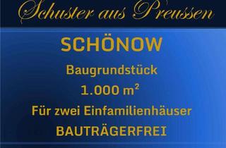 Grundstück zu kaufen in 16321 Bernau bei Berlin, Schuster aus Preussen - Schönow bauträgerfrei - ca. 1.000 m² großes Baugrundstück - Medien in der...