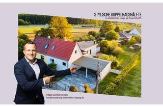 Doppelhaushälfte kaufen in 04451 Borsdorf, Doppelhaushälfte zum Wohlfühlen - 4 Zimmer, offene Gestaltung & ein wunderschön grünes Grundstück