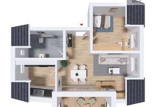 Wohnung kaufen in 73529 Schwäbisch Gmünd, A5 - Neubau: 2,5-Zi. DG-Wohnung mit Terrasse in GD-Bettringen