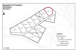 Grundstück zu kaufen in 39164 Wanzleben, Baugrundstück - Parzelle 1 - im neuen Wohngebiet „Am Festplatz I“ in Wanzleben