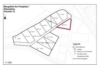 Grundstück zu kaufen in 39164 Wanzleben, Baugrundstück - Parzelle 12 - im neuen Wohngebiet „Am Festplatz I“ in Wanzleben