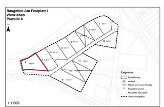Grundstück zu kaufen in 39164 Wanzleben, Baugrundstück - Parzelle 8 - im neuen Wohngebiet „Am Festplatz I“ in Wanzleben