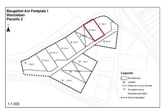 Grundstück zu kaufen in 39164 Wanzleben, Baugrundstück - Parzelle 2 - im neuen Wohngebiet „Am Festplatz I“ in Wanzleben