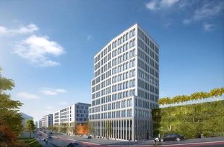 Büro zu mieten in 83022 Rosenheim, Lokhöfe: im 10-stöckigen Business Tower entstehen einzigartige Neubau-Büros am Rosenheimer Hbf!