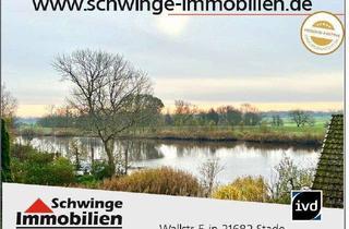 Haus kaufen in Deichstraße 39, 21756 Osten, SCHWINGE IMMOBILIEN Stade: Wohnhaus direkt auf dem Oste-Deich in der Ortschaft Osten.