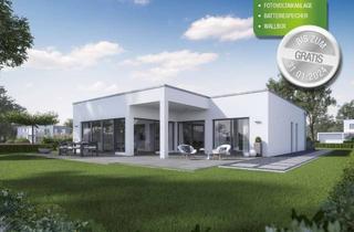 Haus kaufen in 01877 Bischofswerda, Der extravagante Bungalow mit Flachdach in kleiner Siedlung