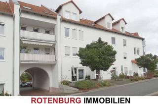 Wohnung kaufen in 36179 Bebra, Barrierearme 2-Zi-Wohnung mit Treppenlift, Balkon, Weitblick im DG in Bebra
