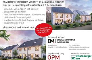 Doppelhaushälfte kaufen in 86420 Diedorf, KfW Effizienzhaus 40 FAMILIENFREUNDLICHES WOHNEN Doppelhaushälfte mit 126m² und SW-Terrasse