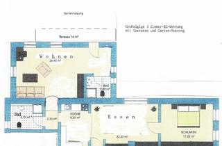 Wohnung mieten in 88379 Unterwaldhausen, Großzügige 3-Zi-EG-Whg. mit Terrasse und Gartennutzung im Großraum 88361 Altshausen/Kreis Ravensburg