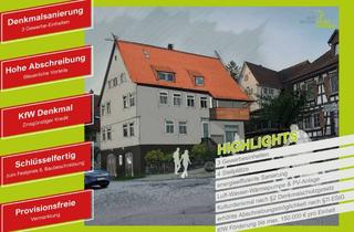 Immobilie kaufen in Uracher Straße, 72555 Metzingen, Denkmal AfA und KfW Darlehen nutzen. Gewerbeeinheit 3 in denkmalgeschütztem Geschäftshaus am Bindhof