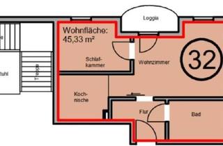 Immobilie mieten in 39288 Burg, Seniorenwohnanlage Burg – Gemütliche 2-Raumwohnung mit Loggia im Dachgeschoss