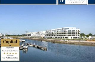 Wohnung kaufen in 45889 Gelsenkirchen, Gelsenkirchen - Elegante Neubau-Panoramawohnung mit atemberaubender Sicht auf Marina & Graf Bismarck