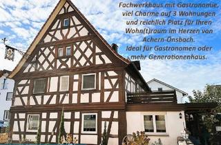 Haus kaufen in 77855 Achern, Achern - Einzigartiges Fachwerkhaus: Gastronomie mit großem Biergarten und 4 Wohnungen. Lebensqualität in Önsbach Achern