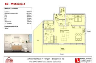 Wohnung kaufen in 79761 Waldshut-Tiengen, Waldshut-Tiengen - 3 Zi. EG mit Terrasse ca. 102 m² - Wohnung 4 - Zeppelinstr. 10, 79761 Waldshut-Tiengen - Neubau