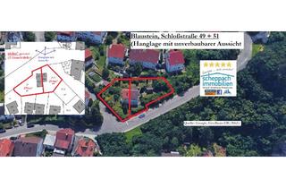 Grundstück zu kaufen in Schloßstraße 49, 89134 Blaustein, "Preissturz": Blaustein/Hanglage mit Aussicht - 1 gr. (664m²) oder 2 kl. Wohngrundstücke (370+294m²)