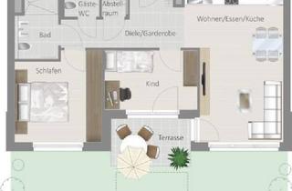 Penthouse kaufen in 70825 Korntal-Münchingen, Korntal-Münchingen - Lichtdurchflutete Erdgeschoßwohnung mit Südterrasse