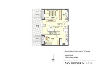 Wohnung kaufen in Höflestraße, 72669 Unterensingen, 3-Zimmer Dachgeschoss Neubauwohnung in Unterensingen