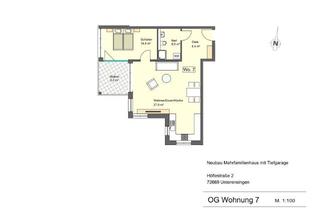 Wohnung kaufen in Höflestraße, 72669 Unterensingen, 2-Zimmer Obergeschoss Neubauwohnung in Unterensingen