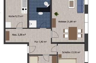 Wohnung mieten in Lindenauer Str. 21, 01640 Coswig, 3-Raum-Wohnung mit verändertem Grundriss in zentrumnaher Lage