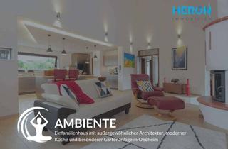 Einfamilienhaus kaufen in 74229 Oedheim, AMBIENTE - Einfamilienhaus mit außergewöhnlicher Architektur und besonderer Gartenanlage in Oedheim