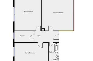 Wohnung mieten in Aschaffenburgerstraße 13, 64546 Mörfelden-Walldorf, Renovierungsbedürftige 3-Zimmer-Wohnung in Mörfelden-Walldorf