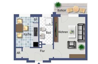 Wohnung kaufen in Borgfelder Stieg 16, 21502 Geesthacht, Klein, praktisch und gemütlich :-) 1-Zimmer-Wohnung mit Balkon - als Kapitalanlage - Provisionsfrei