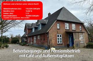 Haus kaufen in 25842 Langenhorn, Beherbergungs- und Pensionsbetrieb mit Café und Außensitzplätzen