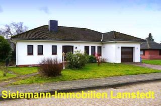 Haus kaufen in 21769 Lamstedt, Bungalow mit ebenerdiger Wohnfläche, Südterrasse, Garage, Teilkeller, Garten