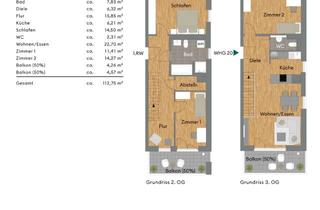 Wohnung kaufen in Sophie-Scholl-Straße 14, 76297 Stutensee, Stilvoll wohnen auf zwei Ebenen, tolle 4-Zimmer-Maisonette-Wohnung (Nr. 20)