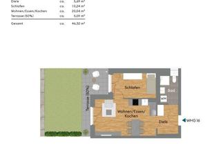 Wohnung kaufen in Sophie-Scholl-Straße 14, 76297 Stutensee, Klein aber fein: Schöne 2-Zimmer-Wohnung mit Gartenanteil (Nr. 16)